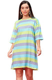 Leriya Fashion Western Dresses For Women | Short A-Line Dress For Girls (Small, Grey&Turquoise)