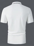 Leriya Fashion Solid Regular Fit Casual Old Money Polo t Shirt for Men (LF-MT-1124_White L)