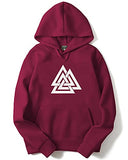 Adro Men'S Cotton Neck Hooded Sweatshirt (H21-M-Tkt-Mr_Maroon_L)