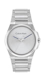 Calvin Klein Meta-Minimal Qtz Basic Silver Tonneau Dial Men'S Watch|Stainless Steel Material|Silver Color Band - 25200456