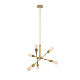 Living District Indoor Modern Home Decorative Bright Ceiling Axel 6 Lights Brass Pendant
