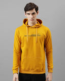 Adro Men'S Cotton Blend Neck Hooded Sweatshirt (H24-Rac-Mu_Mustard