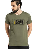 Adro No Rules No Limits Mens Printed T-Shirt (Rnr-M-Lim-Ol_Olive_2Xl)