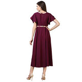 Oomph! Midi Dresses For Women, Beach, Purple - Md69