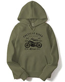 Adro Men'S Cotton Neck Hooded Sweatshirt (H-M-Ame-Ol_Olive_S)