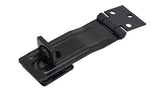 QCAA HASP and Swivel Staple, 3-1/2, Steel, Black, 1 Pack, Made in Taiwan