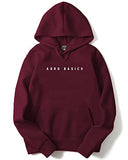 Adro Men'S Cotton Neck Hooded Sweatshirt (H22-M-Ar2-Mr_Maroon_M)