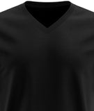 Adro Mens V Neck T-Shirt|100% Combed Cotton T-Shirt|V-Neck Half Sleeve T-Shirt|Vn24-M-Pln-Bl-M Black