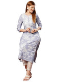 Gosriki Women'S Cotton Blend Chikankari Embroidered Straight Kurta (Zainab Grey-Jb-Gs_M_Grey_Medium),Grey,,B0D7M97S3N