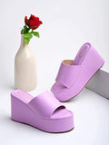 Shoetopia Fashionable Mauve Platform Heels For Women & Girls /Uk2,Mauve,2,B0C3RKKKM1