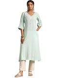 Libas Women'S Viscose Rayon A-Line Kurta (29200_Blue