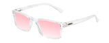 Calabria Pink FL 41 Tinted Reading Glasses +4.00 Clear Crystal Light Sensitivity Outdoor Indoor Fluorescent Eyeglasses