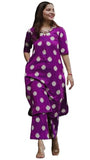 Gosriki Women'S Rayon Blend Straight Printed Kurta With Pant (Hirumal Violet-Gs_Xxl_Violet_Xx-Large),Violet,2,B0DGL6NWMH