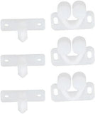 WLngtv 3 Pcs White Marine Boat Door Catch, White Ball Roller Latch, Spring Back Plates, Plastic Cabinet Hardware,Marine Boat Bal
