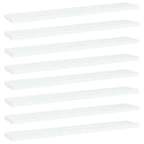 Vidaxl White Bookshelf Boards Set 8 Pcs 23.6X3.9X0.6 Space-Saving Storage Solution Quality Engineered Wood Easy To Clean -Like New