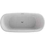 Elegant Decor Indoor Modern 67 Inch Soaking Bathtub In Glossy White - 67X30.7X23