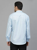 Lookmark Men'S Cotton Blend Stitched Solid Full Sleeve Shirt(New-Shirt 07-L) Sky Blue