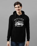 Adro Men'S Cotton Blend Neck Hooded Sweatshirt (H24-Ame-Bl_Black,BlackApparel,S