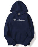 Adro Men'S Cotton Neck Hooded Sweatshirt (H20-M-Mom-Nb_Navy_M)