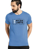 Adro No Rules No Limits Mens Printed T-Shirt (Rnr-M-Lim-Sk_Skyblue_M)