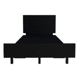 TUHOME Kaia Twin Bed Base Engineered Wood Beds in Black