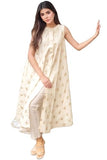 Gosriki Women'S Rayon Viscose Printed A-Line Kurta With Pant (Balari Cream-Vks01-Gs_L_Cream_Large),Cream,,B0F8Q8F46V