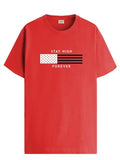 ADRO Mens Flag Printed Cotton T-Shirt_RN24-L2-FLAG-RD-S Red