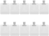10Pcs Transparent Portable Fluid Packing Bags,New Travel Size Refillable Empty Squeeze Pouch, Premium Clear Travel Pouches for T