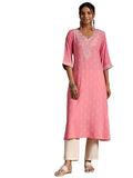 Libas Women'S Viscose Rayon A-Line Kurta (29201_Pink