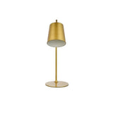 Living District Leroy 1-Light Modern Metal Table Lamp In Brass