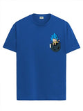 Adro Men'S Solid Regular Fit T-Shirt (Rn24-Stick-Goge-Rb_Royal Blue