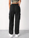 Leriya Fashion Cargo Women Casual High Rise Trouser (Lf-Tr976-01_Midnight, Small