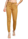 Nifty Women'S Denim Stretchable High Waist Joggers (1470_Jogr_Gold_28_Gold_28)