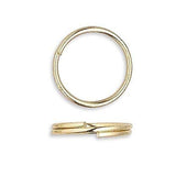 100 Plated Steel 12mm Round Double Loop Split Ring Jewelry Findings (Gold)