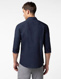Fyltr Men'S Solid 100% Cotton Casual Full Sleeves Shirt With Pocket,Navy Nurture,Navy Nurture,2Xl