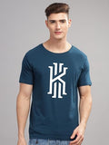 Adro Mens Printed T Shirt - Premium Cotton Graphic Printed Tshirt - Teal T-Shirt - Rn24-Kobe-Sb-2Xl