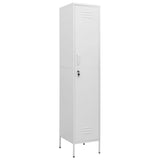 vidaXL Locker Cabinet White 13.8x18.1x70.9 Steel