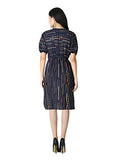 Leriya Fashion One Piece Dress For Women| Midi Dress For Women| Birthday Dress For Women (Small, Navy Blue)