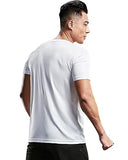Eyebogler Mens Round Neck Half Sleeve Solid Dry Fit Tshirt Pack Of 1 White,WhiteApparel,L