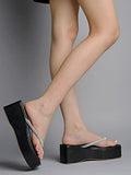 Shoetopia Girls P-Chain Black Wedge Sandal - 4 Uk (Girls-P-Chain-Black),Black,4,B0CQK4H16Z