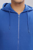 Adro Men'S Cotton Neck Hooded Sweatshirt (Zhh-24-Pln-Rb-Xl_Royal Blue)