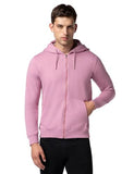 Fyltr Men'S Casual Zip-Up Hoodie With Drawstring Detail - Utility Pockets | Full Zipper | Casual Winterwear For Men Peony Pink,Peony Pink,Peony Pink,2Xl