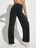 Toplot Jeans For Women || Women High Rise || Wide Leg Pants || Bell Bottom Jeans (Straight-Jeans-5204-Grey-28),Grey,28,B0DDTFX6SN
