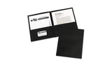 Wholesale CASE of 20 Avery 2Pocket Folders w/o FastenersTwo Pocket Folder, 81/2x11,20 Sht Cap., 25/BX, Black