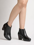 Shoetopia Girls Black Ankle Boot -Eu40 /Uk7,Black,3,B0CQK3WGG5