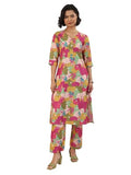 Libas Women'S Cotton Blend Kurta Sets (99225_Multi_L)