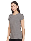 Enamor Women'S Plain Slim Fit T-Shirt (E047_Medium Grey Melange L)