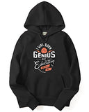 Adro Men'S Cotton Neck Hooded Sweatshirt (H21-M-Edu-Bl_Black_Xl)