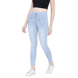 Nifty Women'S Denim Stretchable High Waist Jeans (1236, Sky Blue, 30)