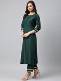Gosriki Women'S Cotton Blend Straight Solid Kurta With Palazzo & Dupatta (Net Green_L-Go_Green_Large),Green,,B0B68Q4LH6